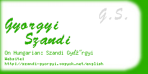 gyorgyi szandi business card